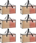 VENO 6 Pack Moving Bags, Comforter and Blanket Storage Bags by Veno