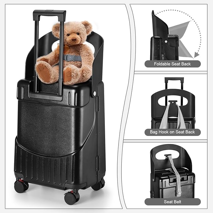 Ride On Luggage with Foldable Seat - Image 6