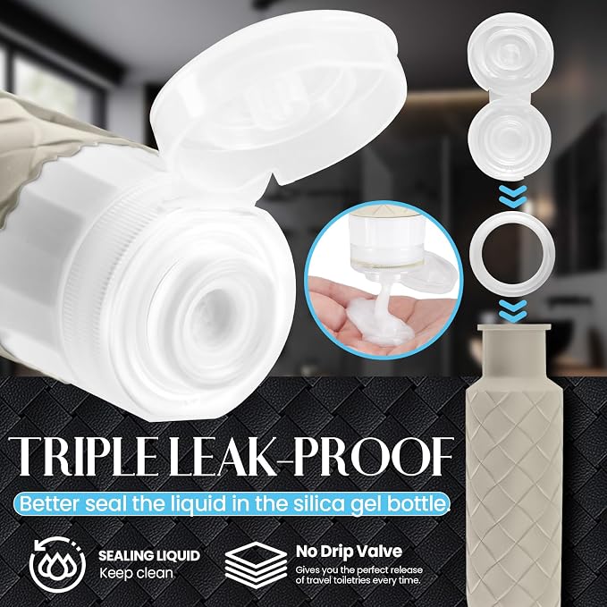 Travel Bottles for Toiletries, TSA Approved Silicone Travel Size Containers for - Image 5