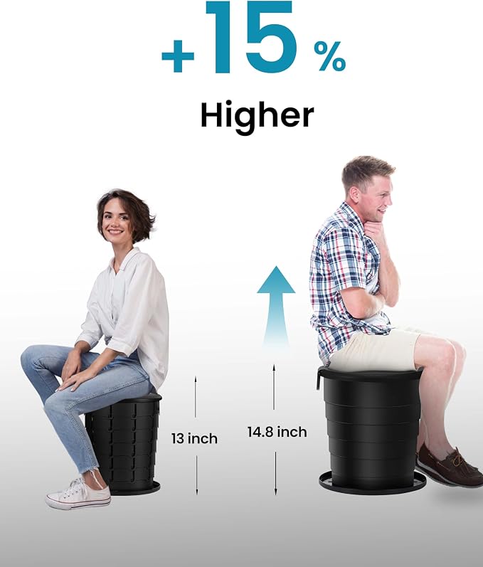 TRIPTIPS Upgrade Retractable Portable Toilet Travel Toilet Adjustable Height - Image 4