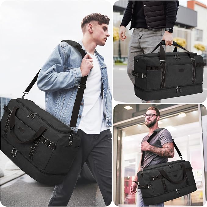 ZOMFELT Travel Duffle Bag for Men, Waterproof Canvas Overnight Duffel Bag - Image 7