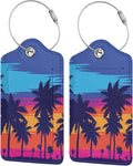 Coconut Trees at Sunset Luggage Tag by OUZPGAQ
