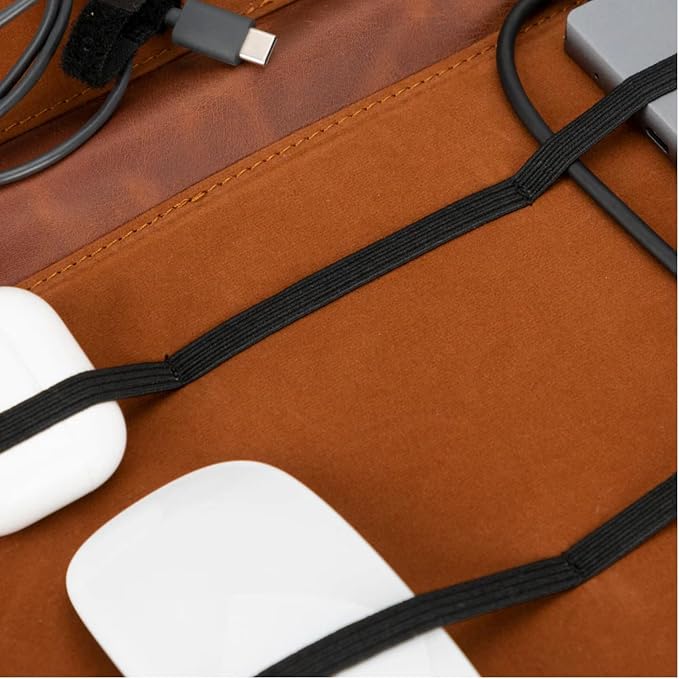 Medicine Handmade Leather Cable Organizer Bag – Full-Grain Leather Travel Tech - Image 8
