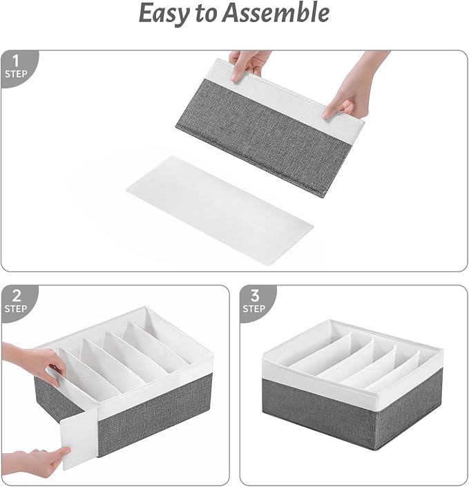 Jeans Drawer Organizers for Clothing, 5 Grids Compartment Wardrobe clothes - Image 6