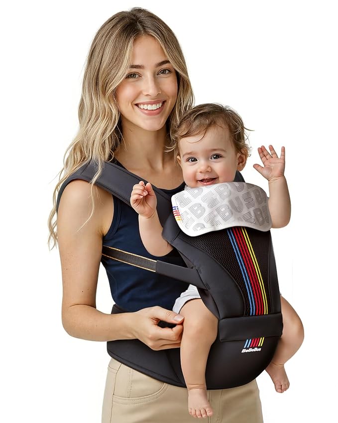 Baby Carrier with Hip Seat, BeBeBus 2-in-1 Ergonomic Newborn to Toddler Carrier by bebebus