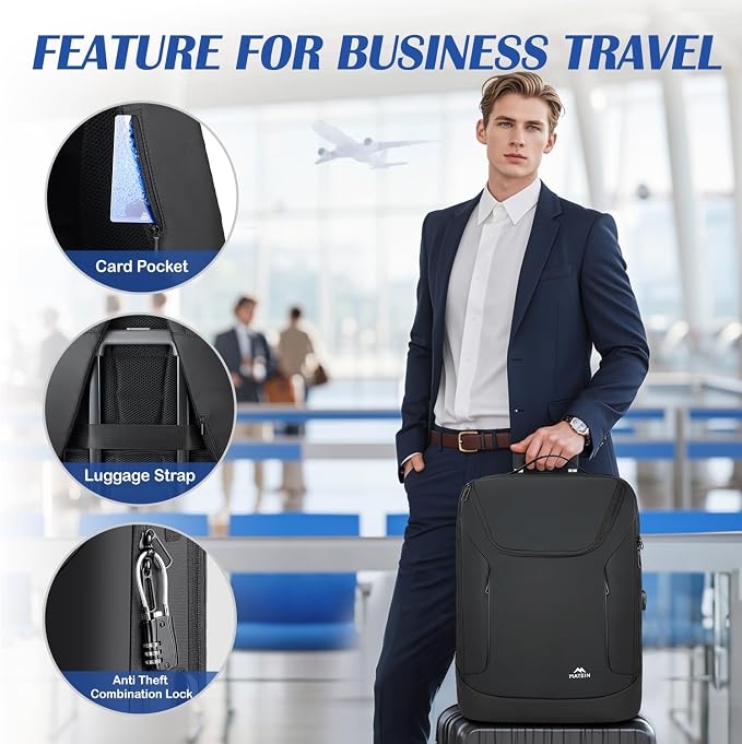 MATEIN Waterproof Laptop Backpack 17 Inch, Anti Theft Business Backpack - Image 6