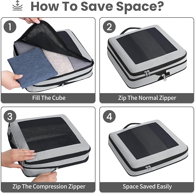 8 Set/6 Set/4 Set Compression Packing Cubes - Image 4