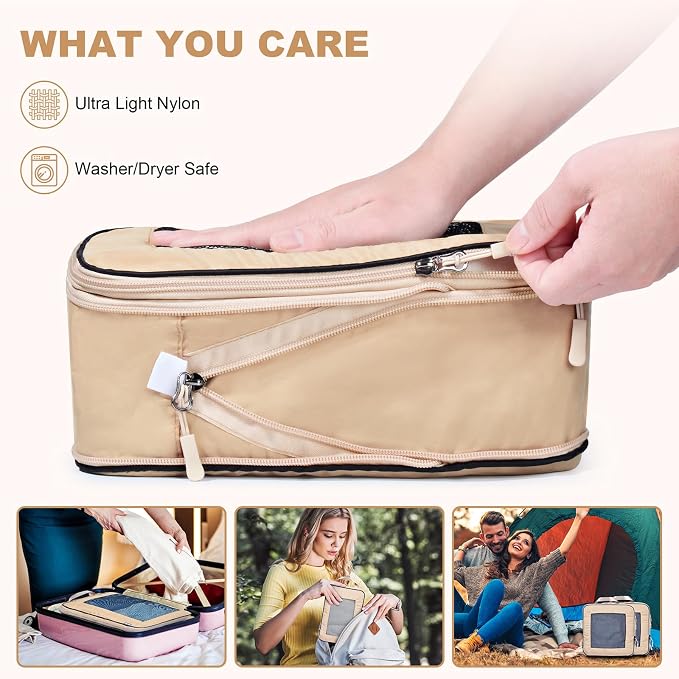 7 Set Compression Packing Cubes Packing Organizer - Image 3