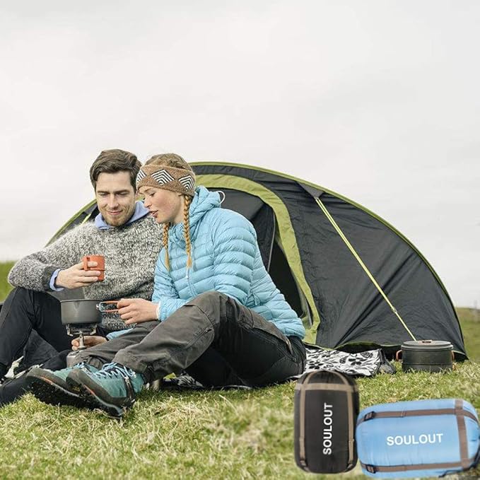 3-4 Season Portable Waterproof Envelope Sleeping Bag - Image 6