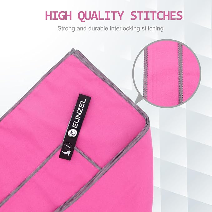 Eunzel Quick Dry Camping Towel, Microfiber Travel Towel 3 Size at 1 Pack - Image 3