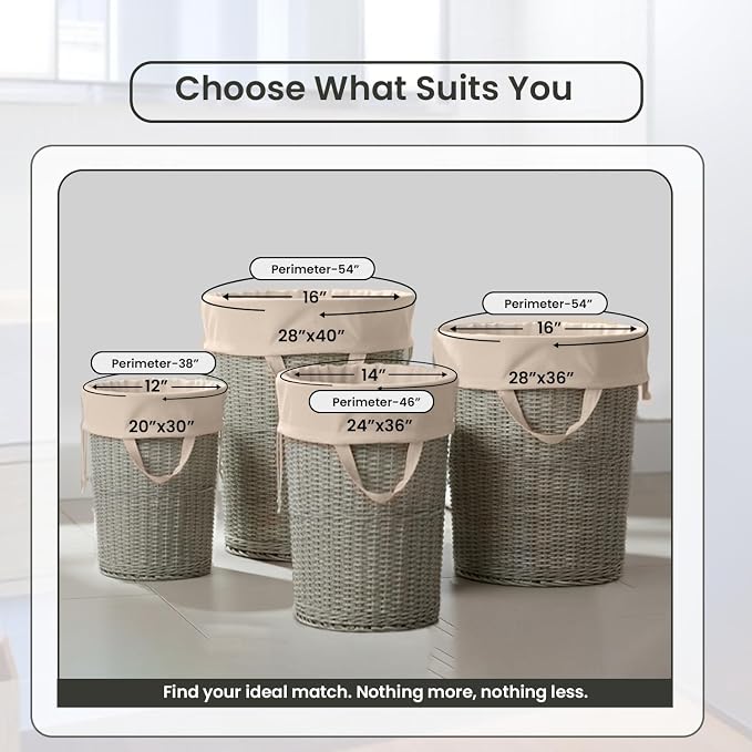 LFH Home Large Premium 100% Cotton Canvas Laundry Bag - Image 2