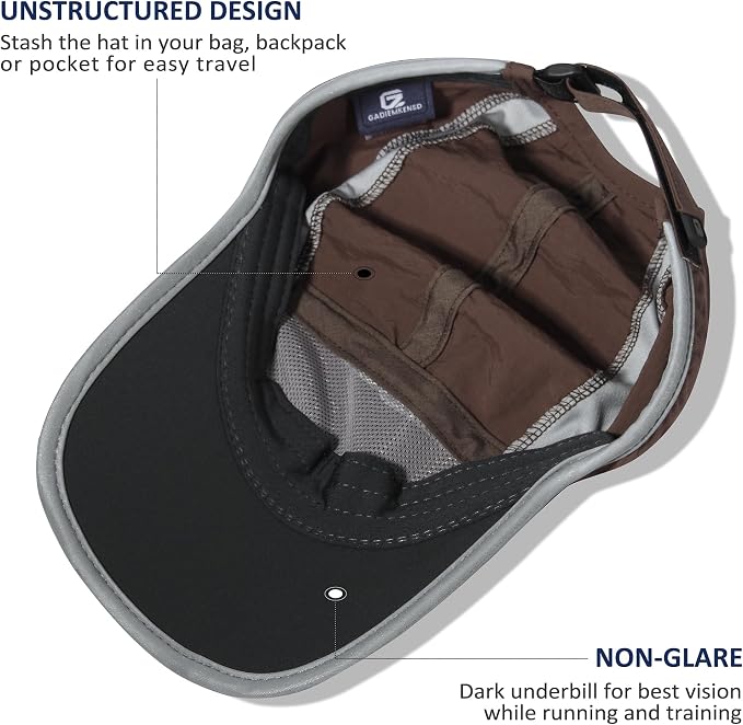 GADIEMKENSD Reflective Folding Outdoor Hat Unstructured Design UPF 50+ Sun - Image 4