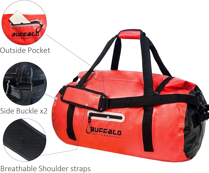Buffalo Gear Waterproof Duffle Bag 40L 60L 80L Roll-top Dry Bag Heavy Duty - Image 5