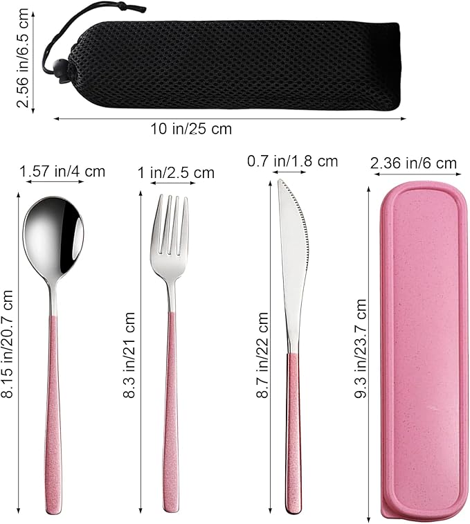 VANRA 3-Piece Portable Travel Utensils Set - Image 2