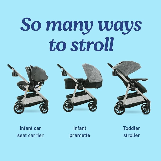 Graco Modes Pramette Travel System, 3-in1 Modular Carseat Stroller Combo - Image 2