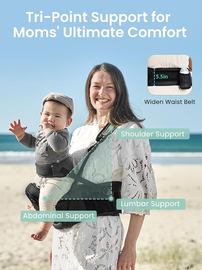 Baby Hip Carrier, GROWNSY Supportive Hip Carrier - Image 5