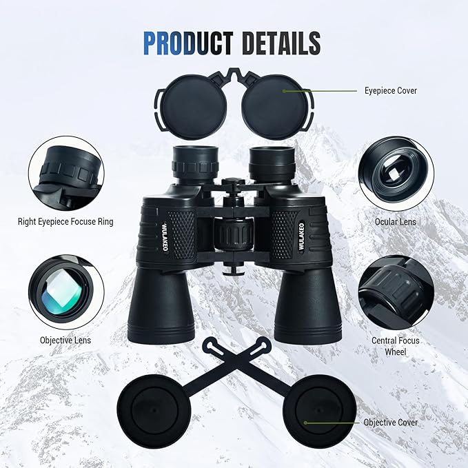 30x50 High Powered Binoculars for Adults, Waterproof Compact Binoculars - Image 6