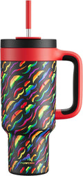 POWCAN 40 oz Tumbler with Handle, 2-in-1 Straw and Sip Lid, Dishwasher Safe by POWCAN