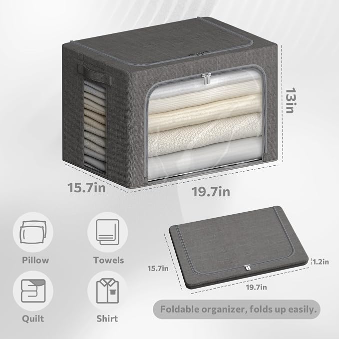 CYhom 4 Pack Clothes Storage Bins - Image 6