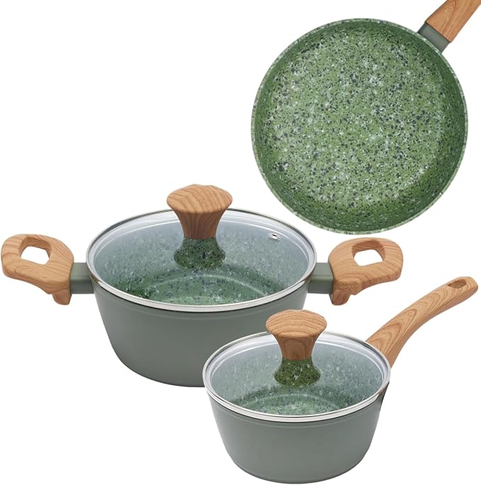 3-Piece Nonstick Pots and Pans Set by Unknown
