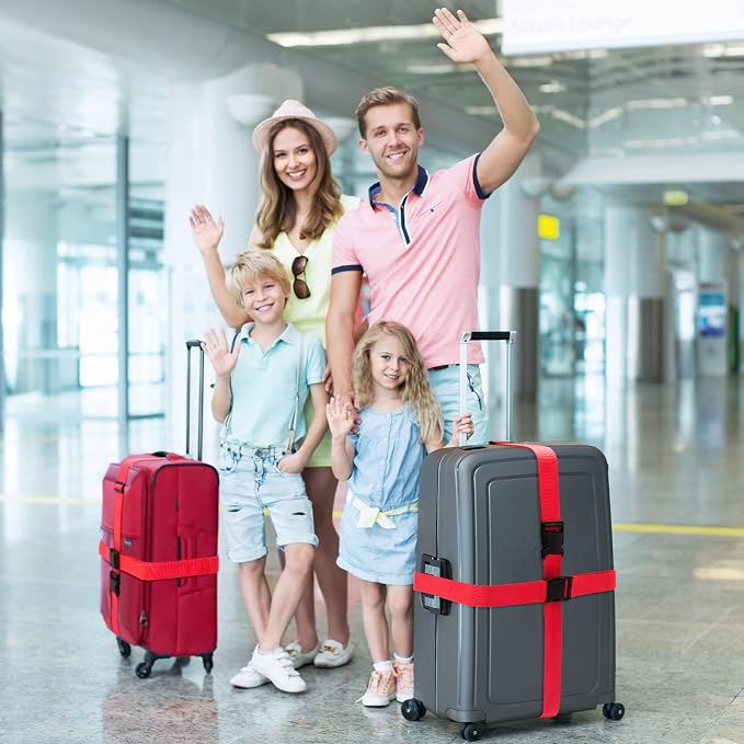 Eccliy 12 Pack Luggage Straps Suitcase Belts Wide Adjustable Packing Straps - Image 7