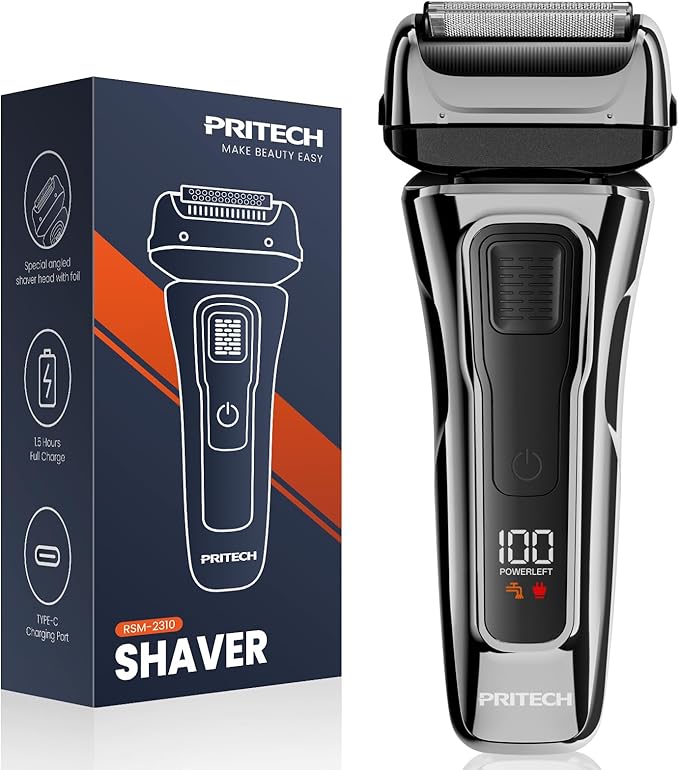 PRITECH Foil Shaver for Men, Electric Razor by PRITECH