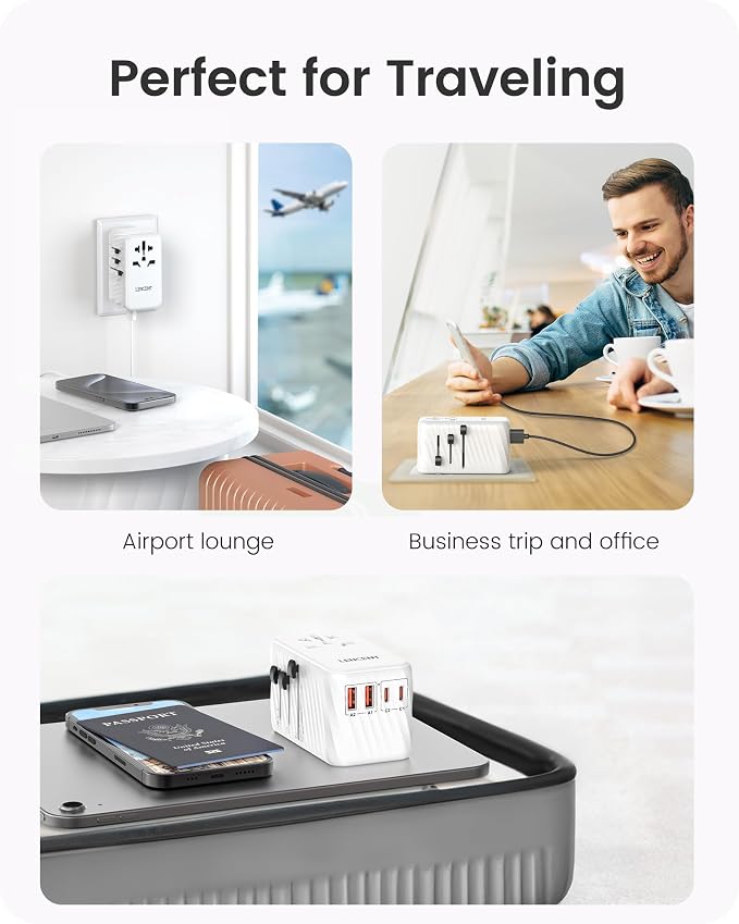 LENCENT Universal Travel Adapter, 100W GaN International Fast Charger - Image 7