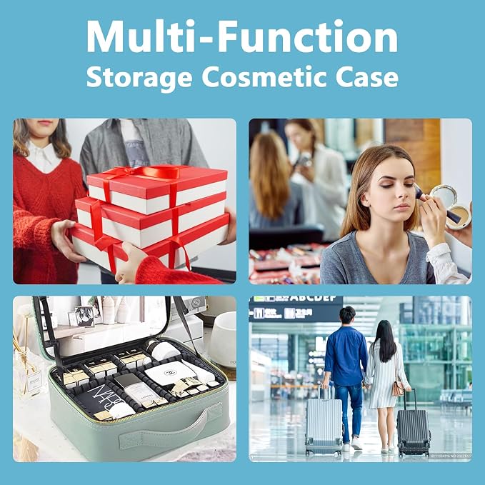 Travel Makeup Bag for Makeup Artists Large Makeup Case, - Image 6