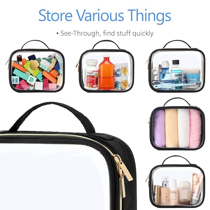 PACKISM TSA Approved Toiletry Bag, 3 Pack Clear Makeup Bags - Image 6