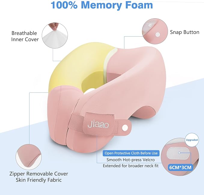 Neck Pillow Airplane, Ergonomic Memory Foam Travel Pillows - Image 6