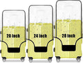 Clear PVC Luggage Cover 3 Piece Set, 0.2mm Thick Lightweight Waterproof by Gigabit