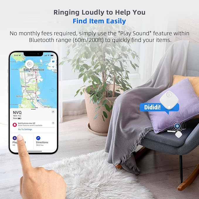 Bluetooth Tracker Keys Finder and Item Locator; Up to 200 ft Find Nearby - Image 3