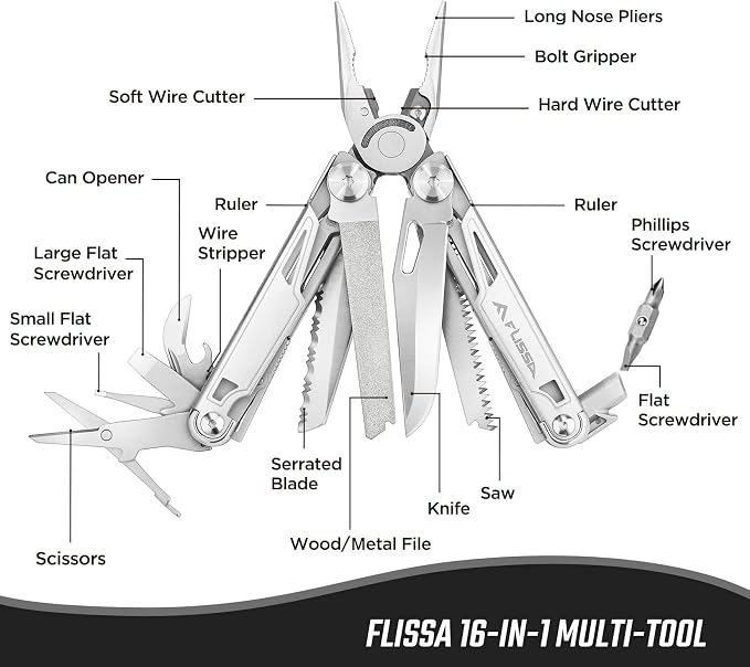 FLISSA Multitool, 16-in-1 Multitools - Image 3