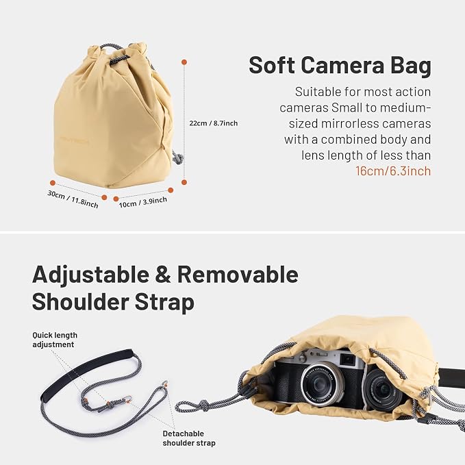 PGYTECH OneGo Small Camera Bag, Cute Drawstring Camera Pouch Handbag Compatible - Image 2