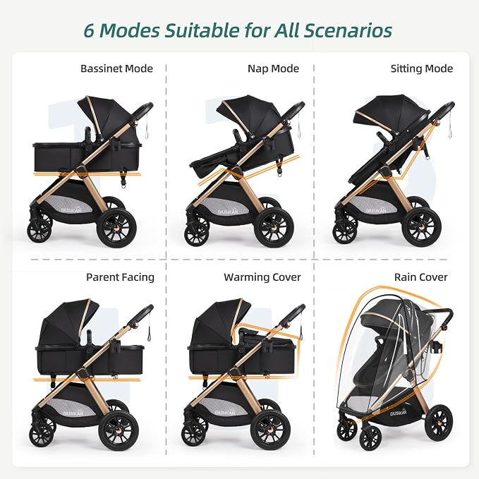 6-in-1 Convertible Baby Stroller - Image 2