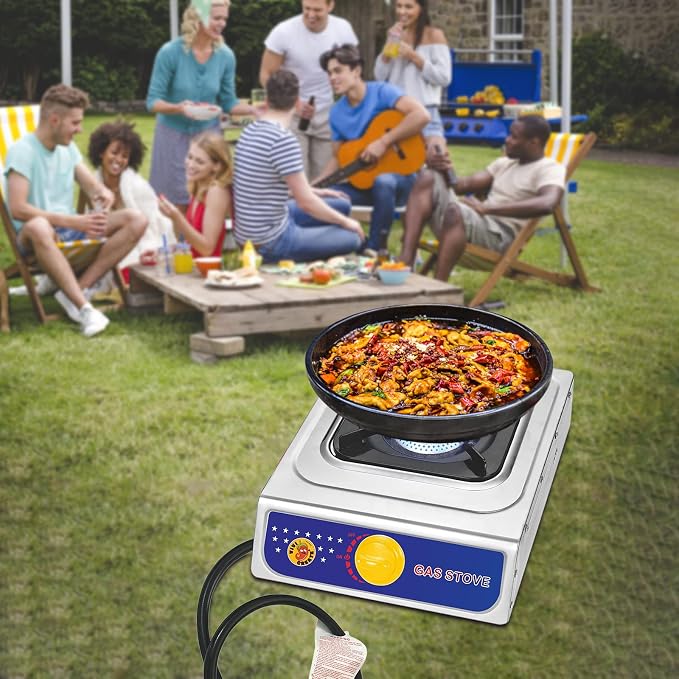 Vivicreate Propane Gas Stove 10000 BTU Single Burner Stainless Steel Cooktop - Image 3