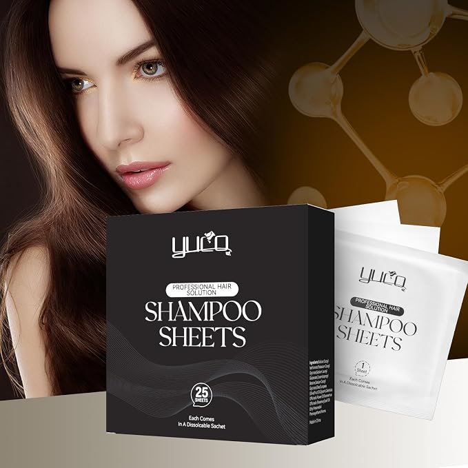 YUCO Travel Hair Shampoo Sheets Travel Pack 25 Tablets, Individual Sachet by YUCO