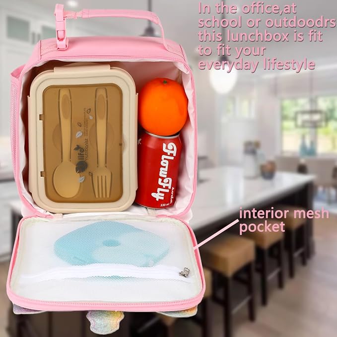 FlowFly Kids Lunch box Insulated Soft Bag Mini Cooler Back to School Thermal - Image 2