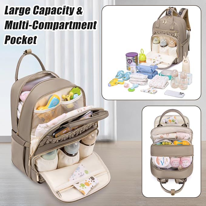 Diaper Bag Backpack, Stylish Baby Diaper Bag, Waterproof Travel Diaper - Image 6