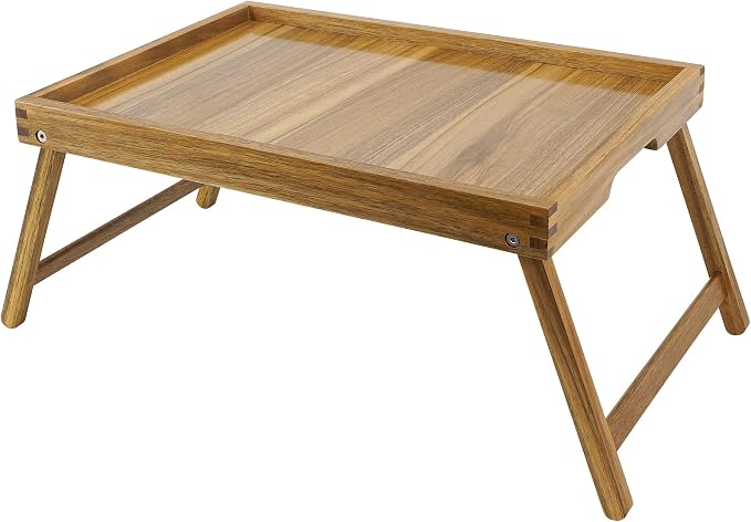 VaeFae Acacia Bed Table Tray, Wooden Breakfast Tray by VaeFaeDirect