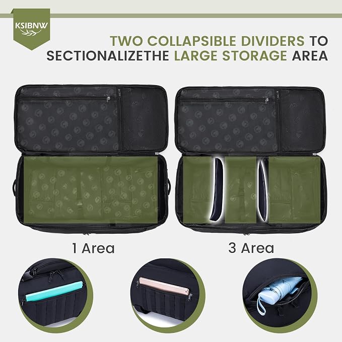 KSIBNW Rolling Duffel Bag with Wheels and Handle, 4 In 1 Tactical 86L Military - Image 6