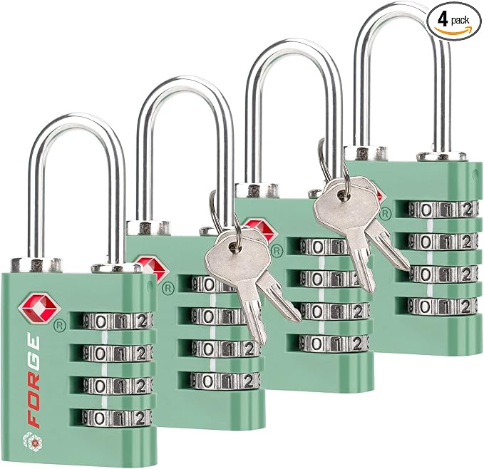 Forge Dual-Opening: Key or Combination Access Lock, TSA Approved Locks by Forge