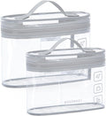 BAGSMART TSA Approved Toiletry Bag, 2 Pack Clear Makeup Cosmetic Bag Organizer by BAGSMART