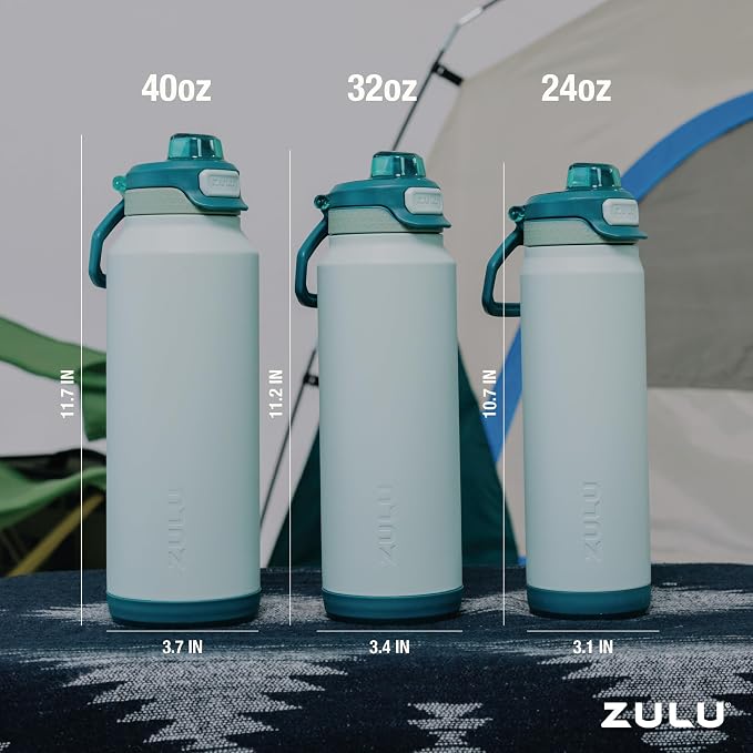 ZULU Powerfill Pro 40oz Stainless Steel Water Bottle - Image 7