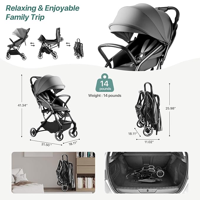 Lightweight Stroller Compact Travel Stroller - Image 2
