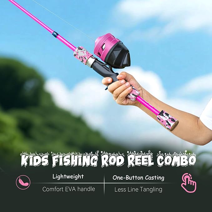 Kids Fishing Pole Set, Telescopic Fishing Rod Reel Combo Kids Starter Kit - Image 5