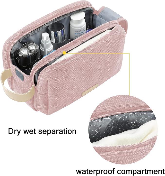 BAGSMART Toiletry Bag for Women, Cosmetic Makeup Bag Organizer, Travel Bag for - Image 3