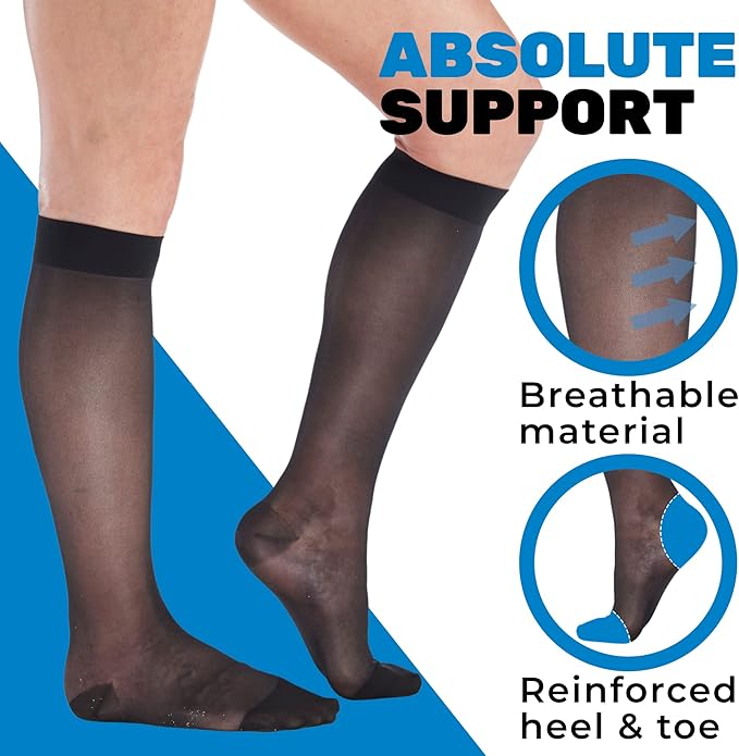Wide Calves Sheer Compression Socks - Image 4