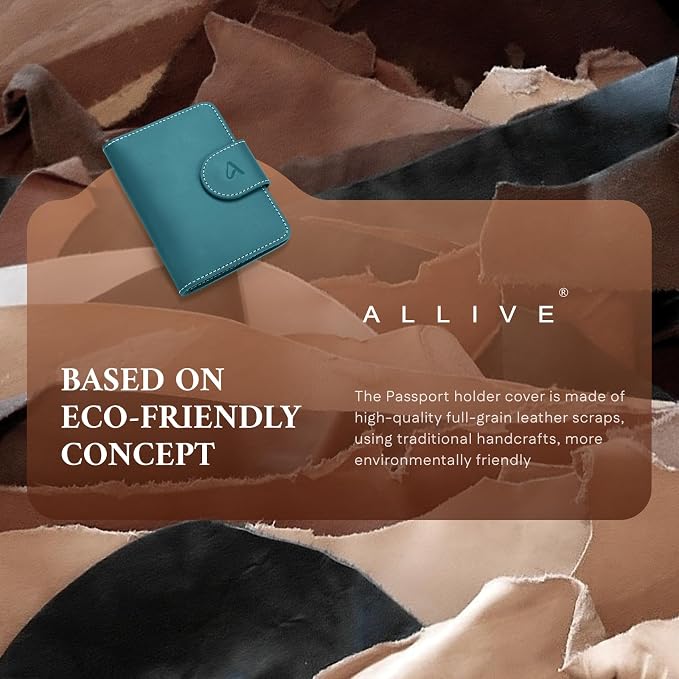 ALLIVE Rfid Passport Holder for Travel, Women & Men, Passport Cover Wallet - Image 2