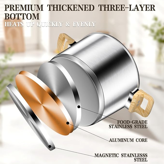 13-Piece Stainless Steel Cookware Set - Image 4